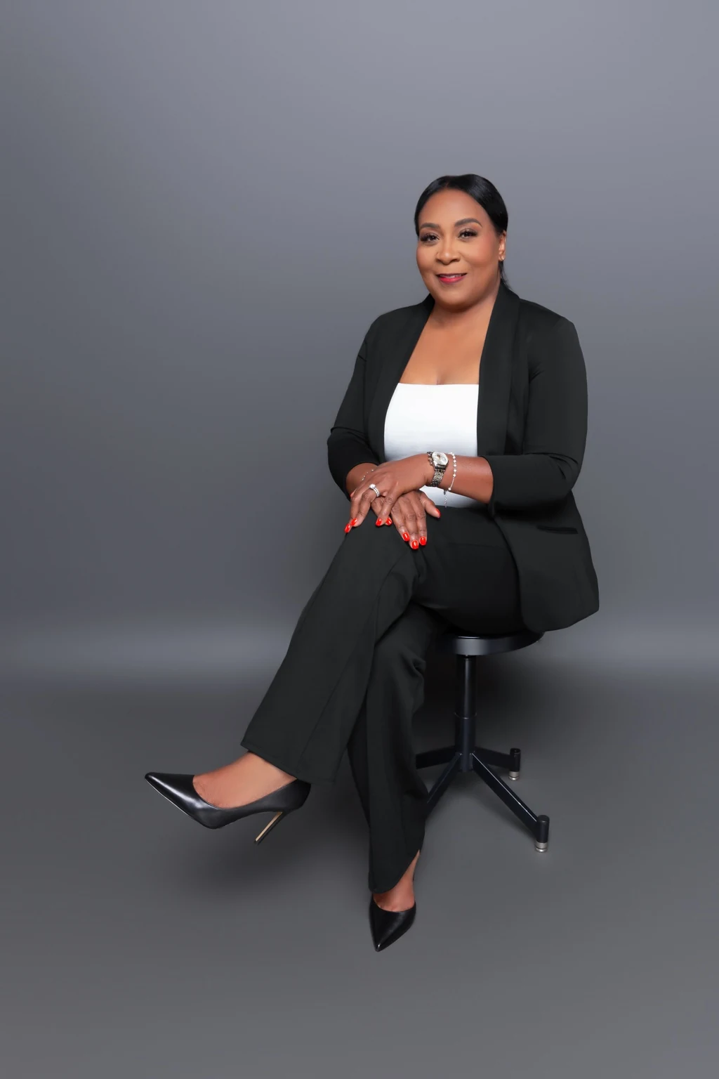 Rhonda Buckley seated portrait